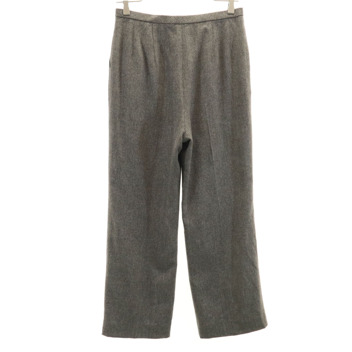 美品 Leilian レリアン 日本製 ウールブレンド パンツ 13 グレー レディース