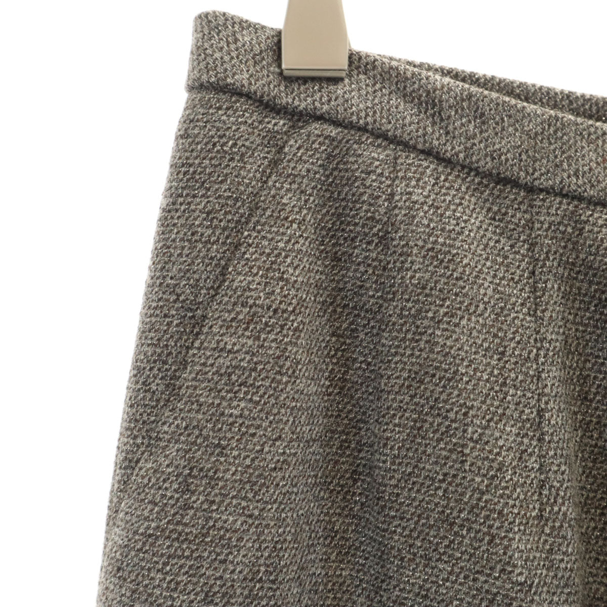 美品 Leilian レリアン 日本製 ウールブレンド パンツ 13 グレー レディース