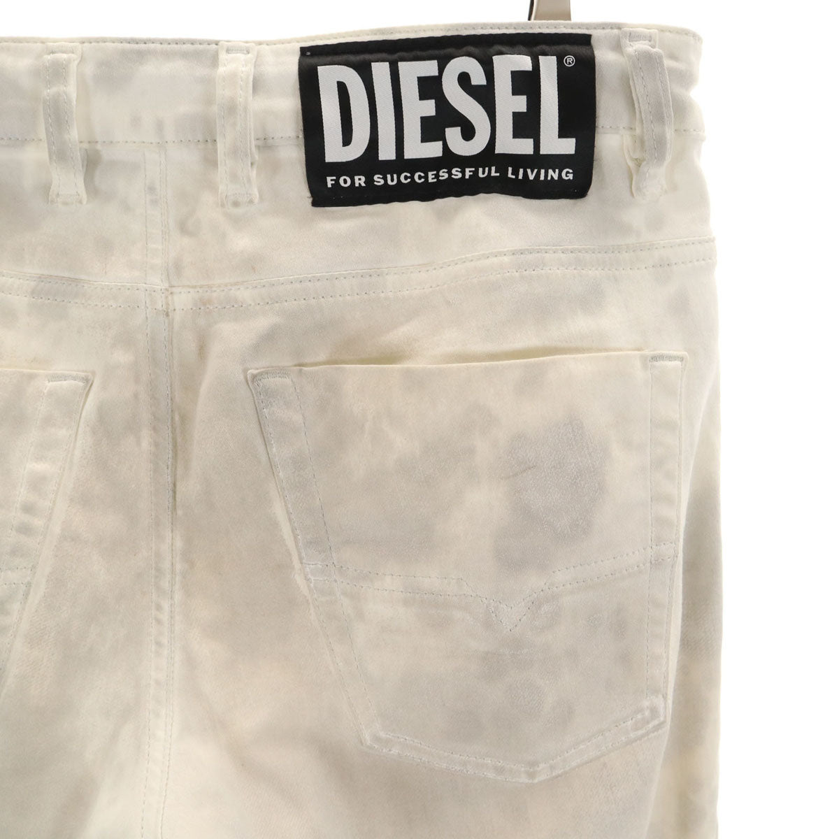 DIESEL ディーゼル ジョグ デニムパンツ W28 ホワイト系 ジーンズ ストレッチ メンズ