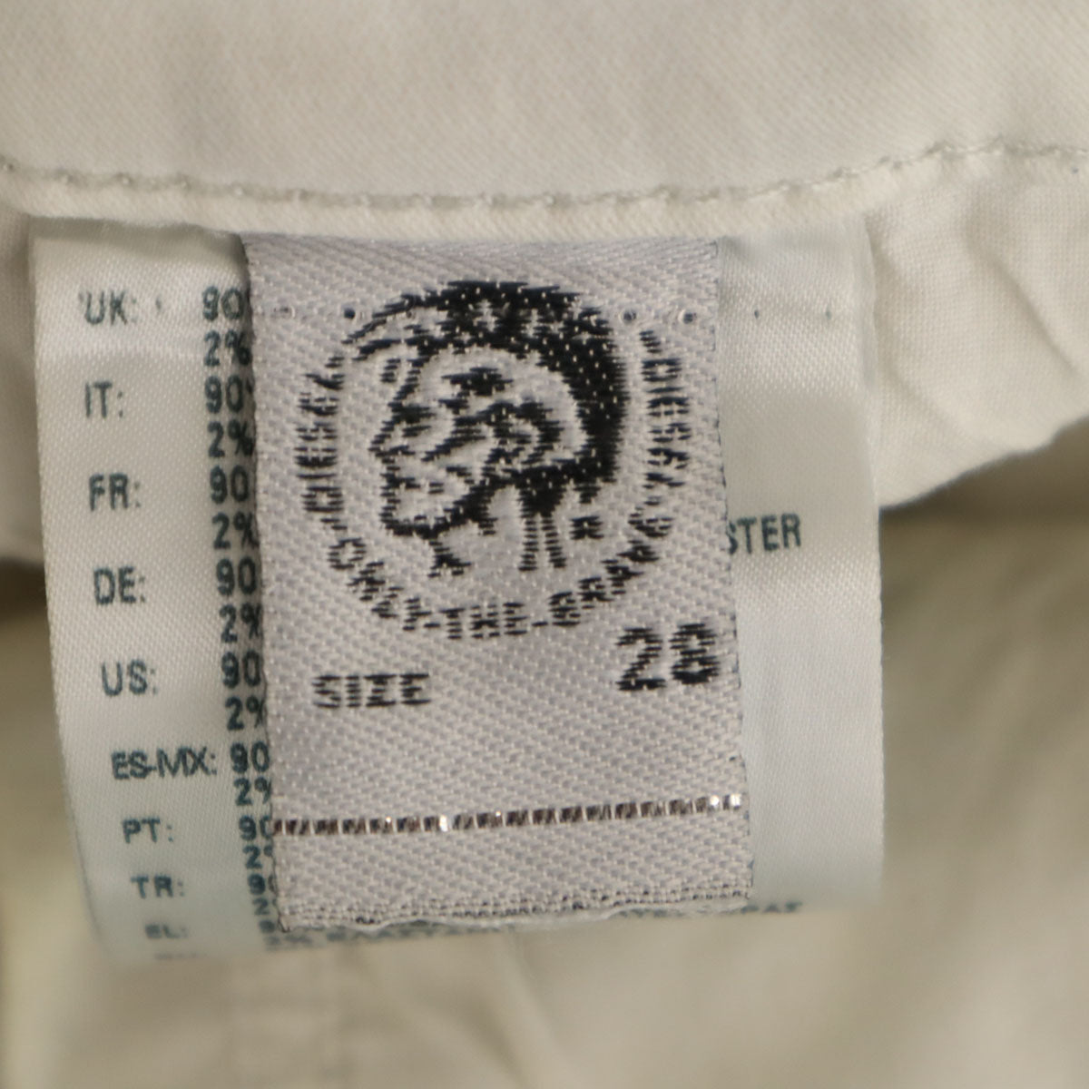 DIESEL ディーゼル ジョグ デニムパンツ W28 ホワイト系 ジーンズ ストレッチ メンズ