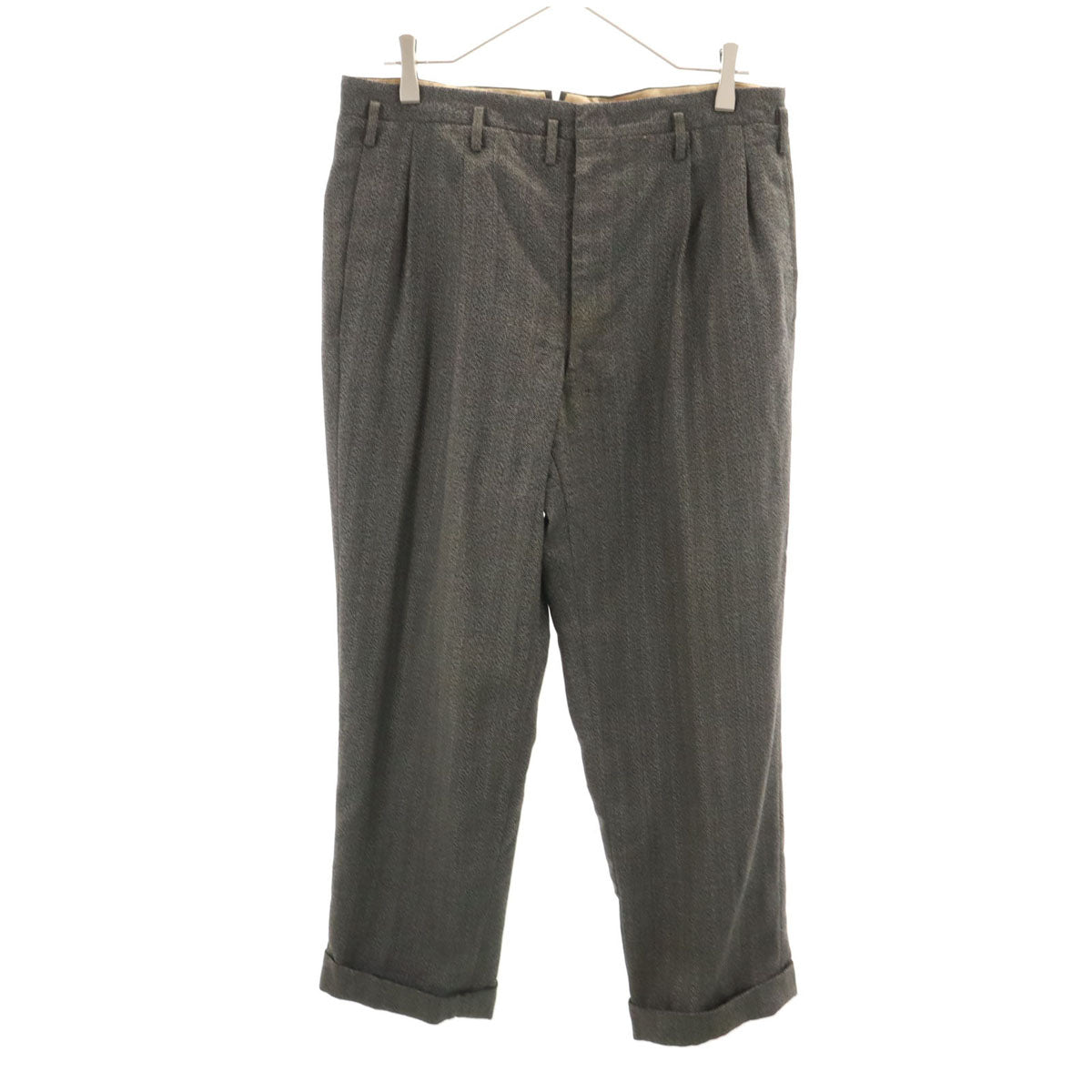 ヴィンテージ ストライプ柄 スラックスパンツ グレー系 メンズ