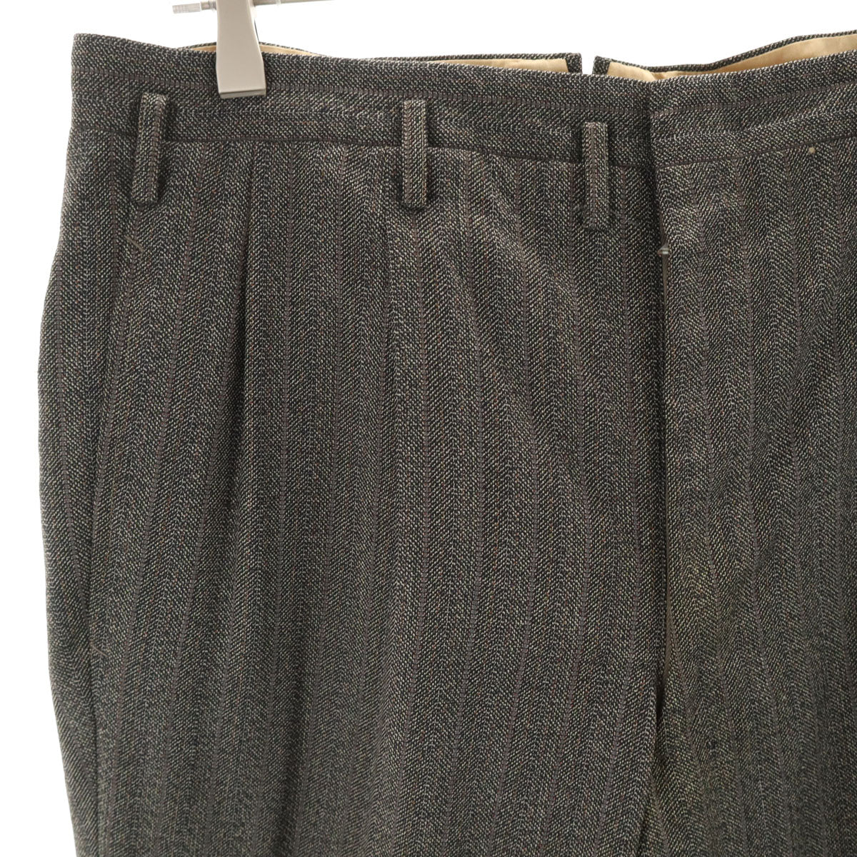 ヴィンテージ ストライプ柄 スラックスパンツ グレー系 メンズ