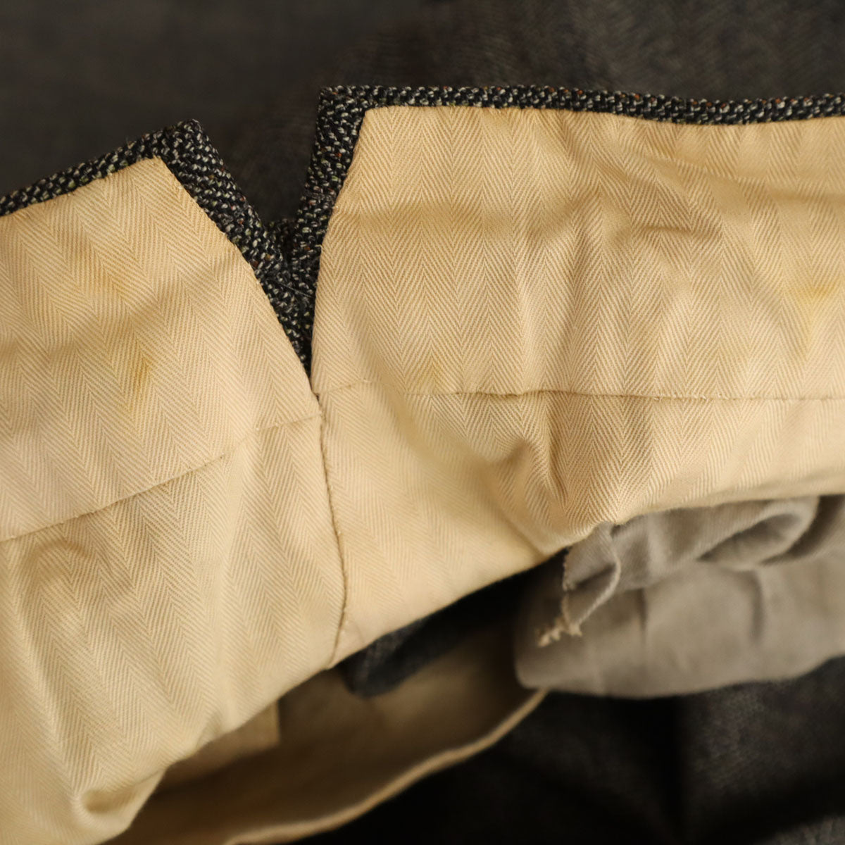 ヴィンテージ ストライプ柄 スラックスパンツ グレー系 メンズ