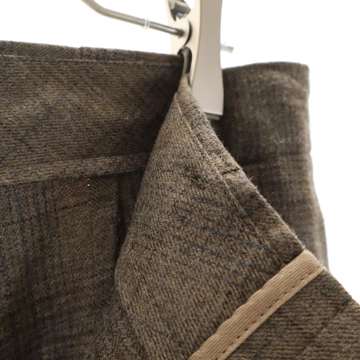 WELDER ウェルダー 日本製 チェック柄 スラックスパンツ 4 グレージュ メンズ