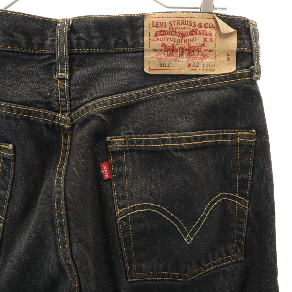 Levi's リーバイス 00s 501 ストレートデニムパンツ w32 ブラック ボタンフライ ジーンズ メンズ