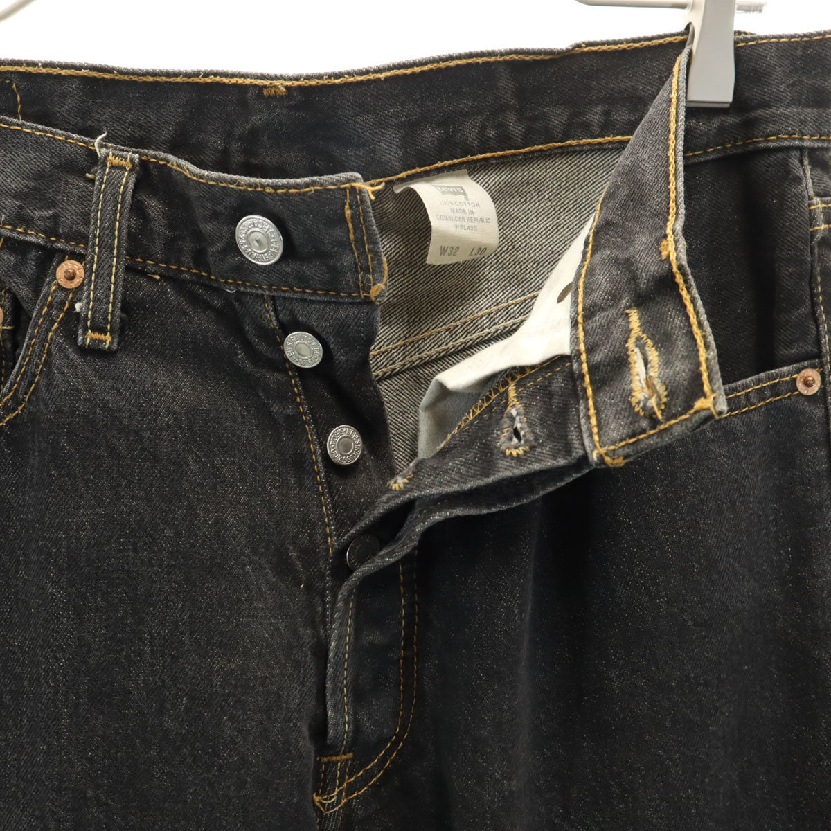 Levi's リーバイス 00s 501 ストレートデニムパンツ w32 ブラック ボタンフライ ジーンズ メンズ