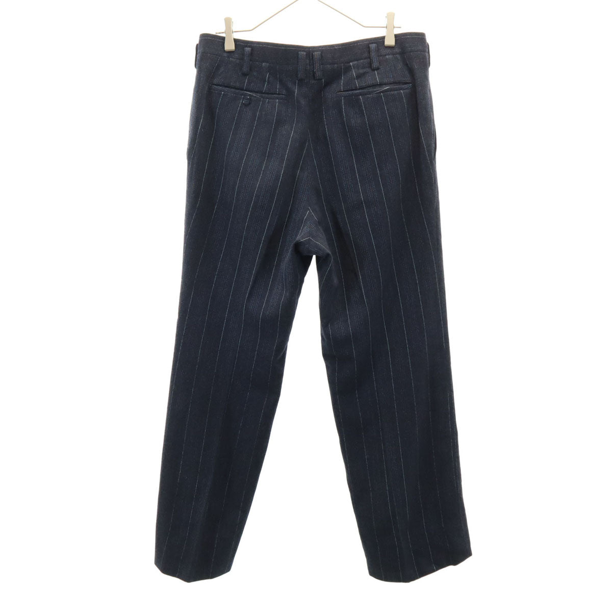 60s 70s ヴィンテージ ストライプ柄 スラックスパンツ ネイビー TALONジップ メンズ