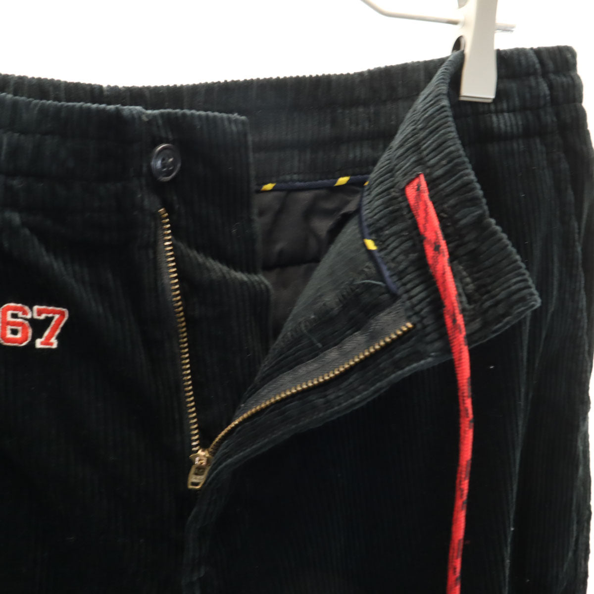 POLO RALPH LAUREN ポロラルフローレン アメフト刺繍 コーデュロイパンツ L ブラック メンズ