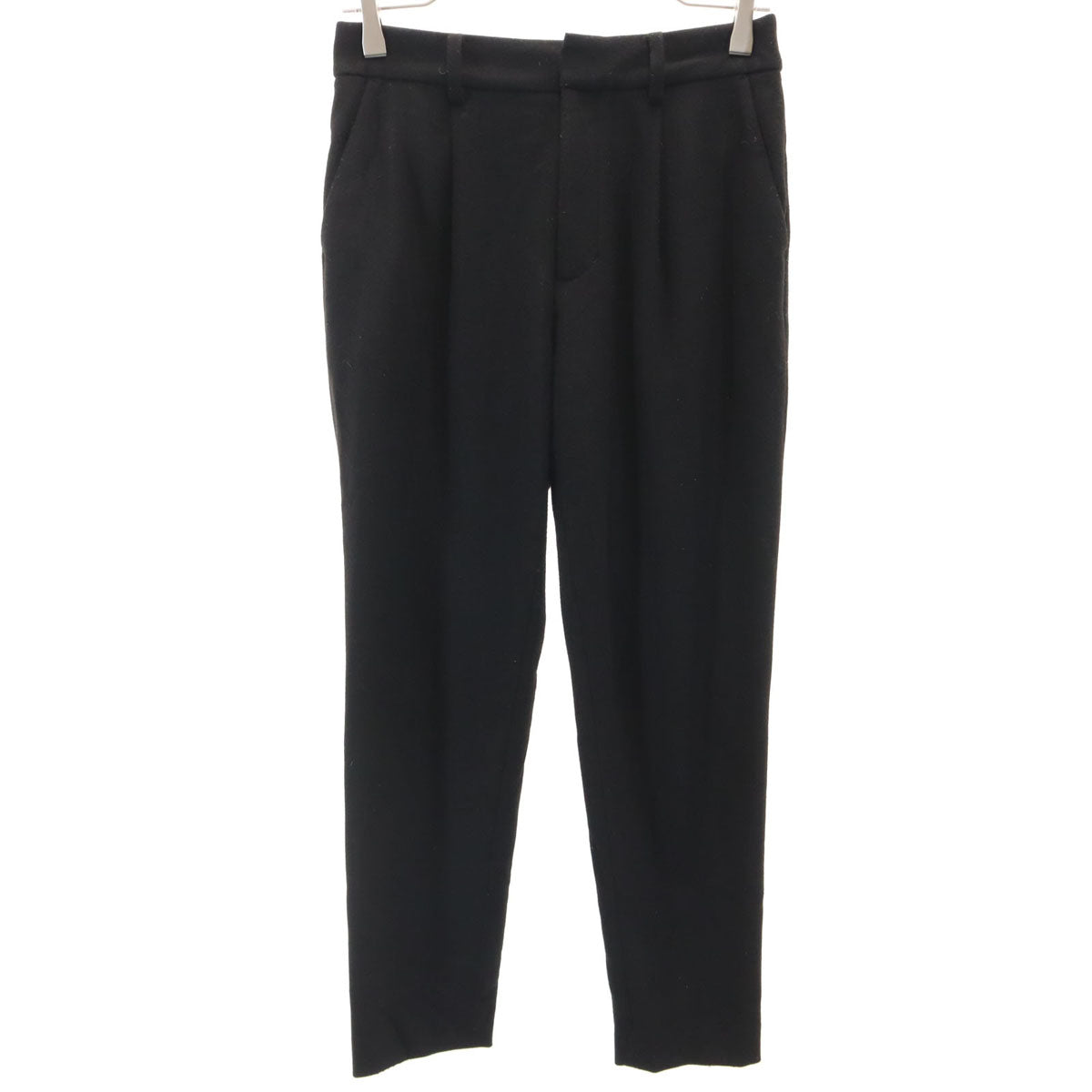 FRAMeWORK フレームワーク 日本製 タック テーパードパンツ 34 ブラック レディース