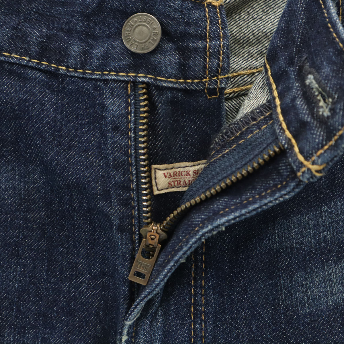 未使用 POLO RALPH LAUREN ポロラルフローレン ヴァリック スリム ストレートデニムパンツ W36 インディゴブルー ジーンズ ビッグサイズ メンズ