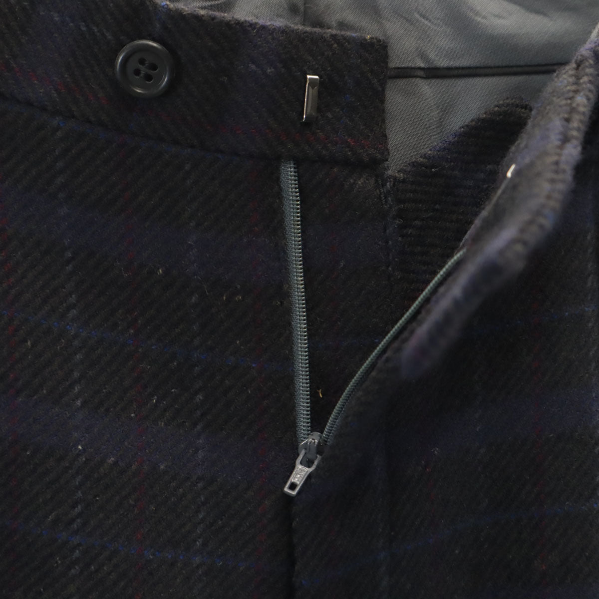 Christian Dior MONSIEUR クリスチャンディオール ムッシュ 90s オールド チェック ウールパンツ 76 ネイビー系 メンズ