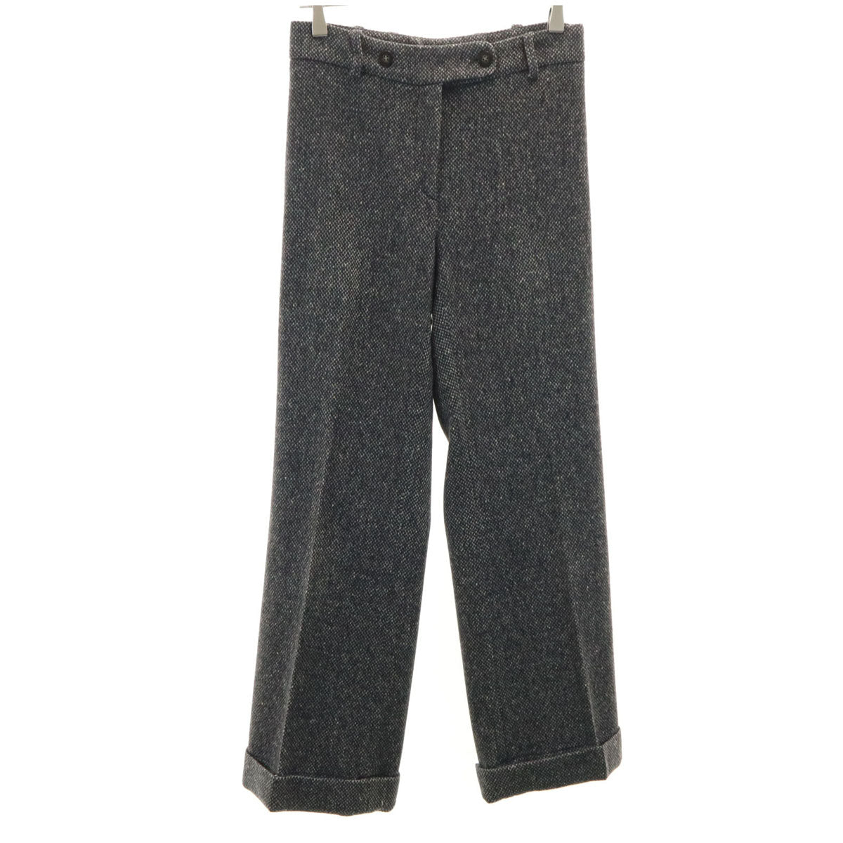 MAX MARA マックスマーラ ウールシルクブレンド ロングパンツ 38 グレー レディース