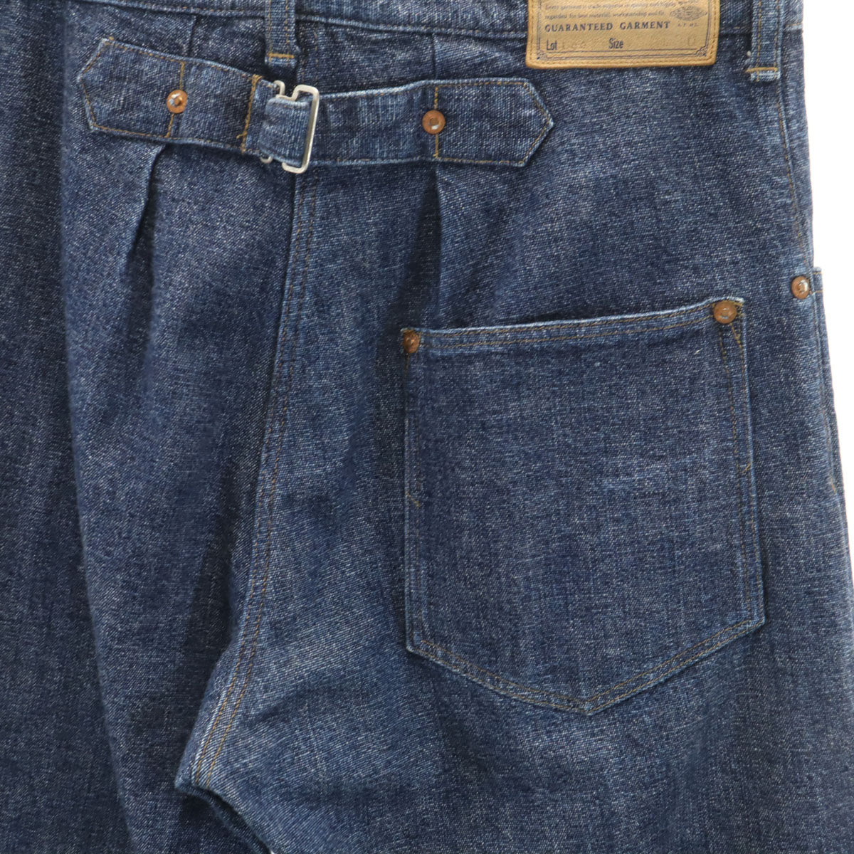 Pherrow's フェローズ 日本製 バッファローホーン ステッチ デニムパンツ W30 インディゴ ジーンズ シンチバック メンズ