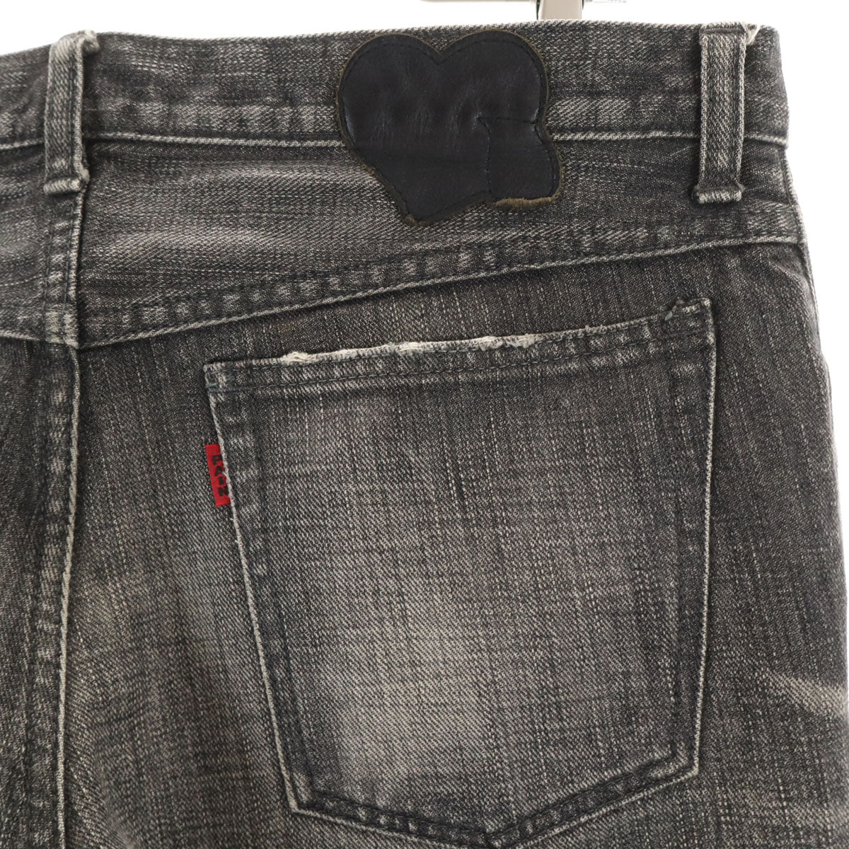 NUMBER (N)INE TAKAHIRO MIYASHITA ナンバーナイン タカヒロミヤシタ 0 5 日本製 NIGHT CRAWLER ダメージリペア加工 デニムパンツ 4 グレー系 ジーンズ RIRIジップ ハート涙 メンズ