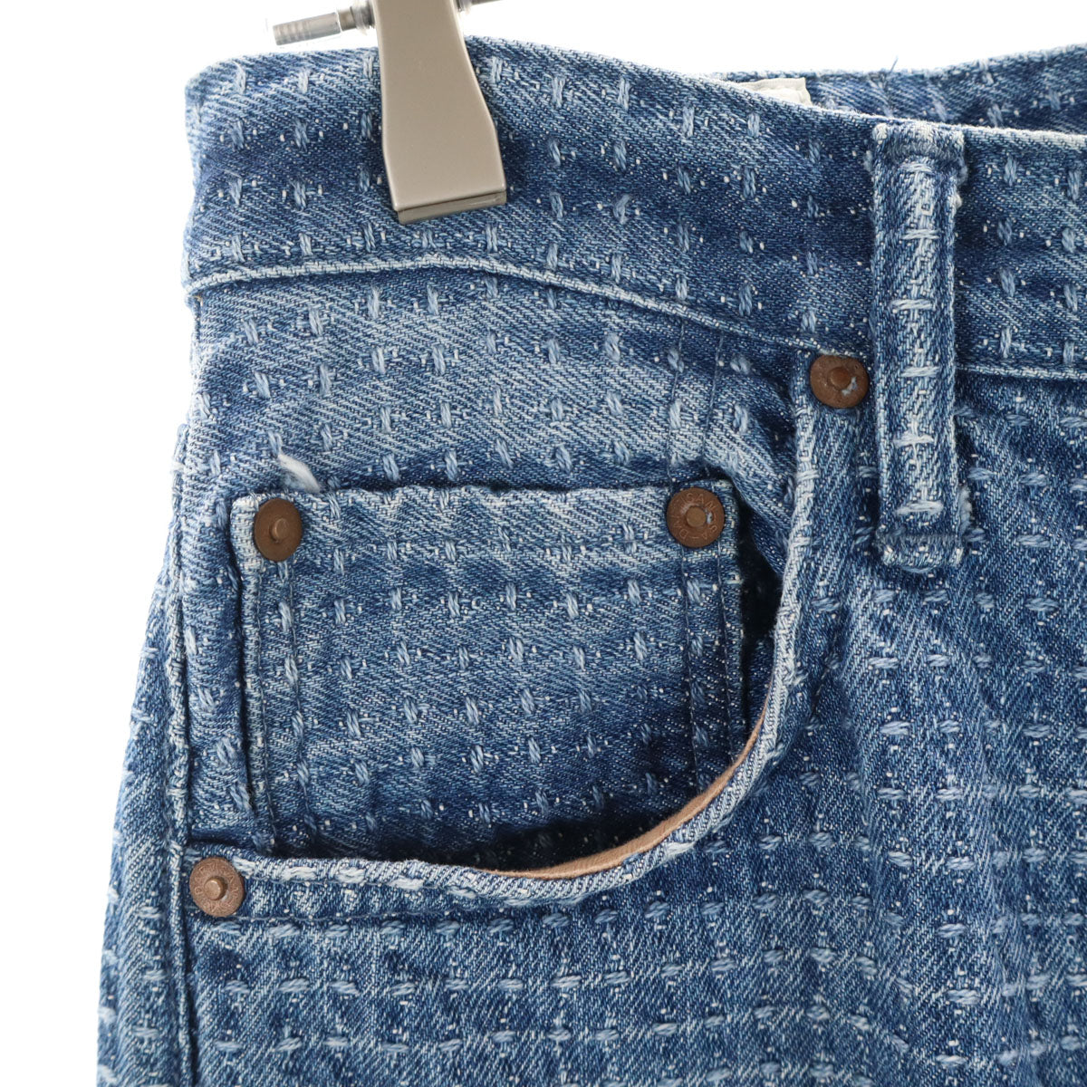 美品 STUDIO D’ARTISAN ステュディオダルチザン 日本製 刺し子 デニムパンツ w30 ブルー系 ジーンズ メンズ