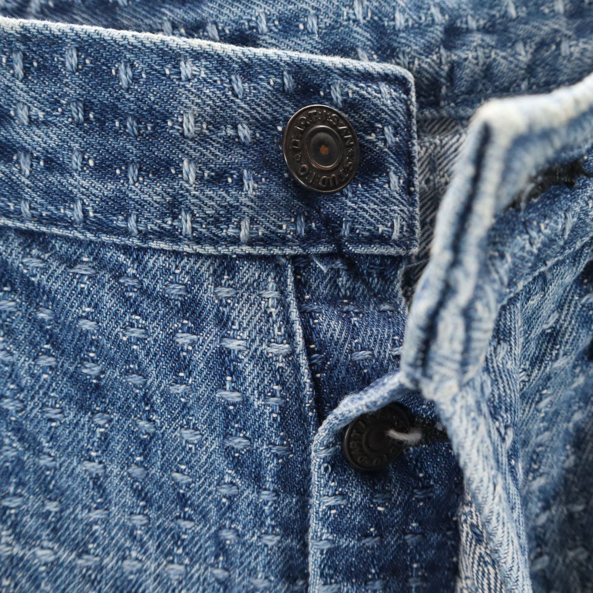 美品 STUDIO D’ARTISAN ステュディオダルチザン 日本製 刺し子 デニムパンツ w30 ブルー系 ジーンズ メンズ