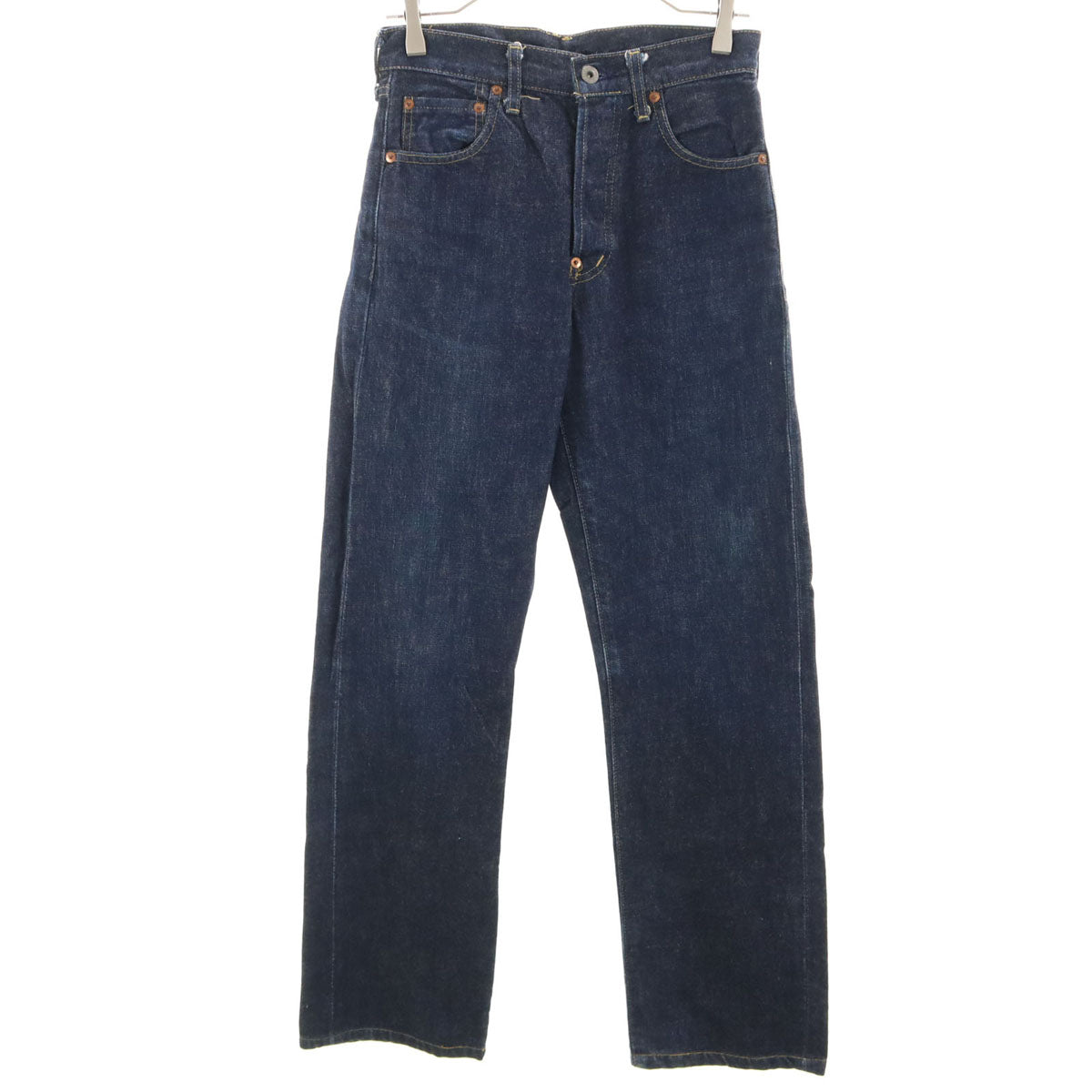 Levi's リーバイス 90s 702 日本製 ビッグE 赤耳 オールド ストレートデニムパンツ W28 インディゴ ジーンズ 隠しリベット セルビッチ シンチバック メンズ
