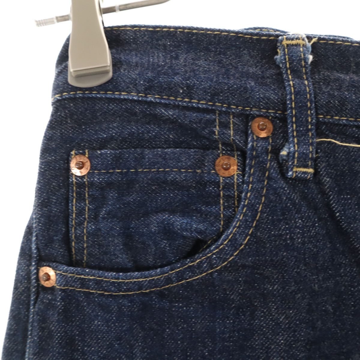 Levi's リーバイス 90s 702 日本製 ビッグE 赤耳 オールド ストレートデニムパンツ W28 インディゴ ジーンズ 隠しリベット セルビッチ シンチバック メンズ