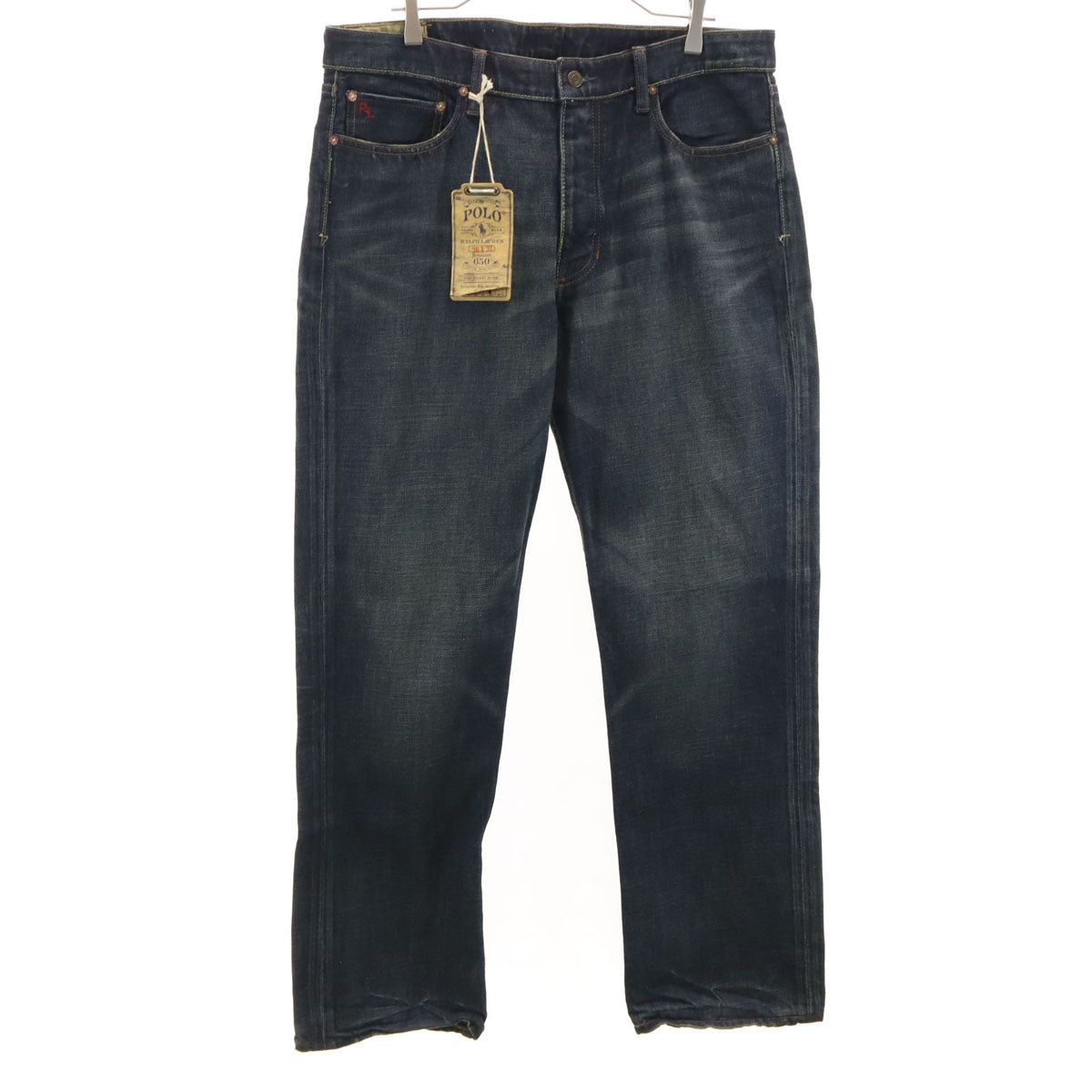 POLO RALPH LAUREN ポロラルフローレン 650 ストレートデニムパンツ W36 インディゴ ジーンズ ビッグサイズ メンズ
