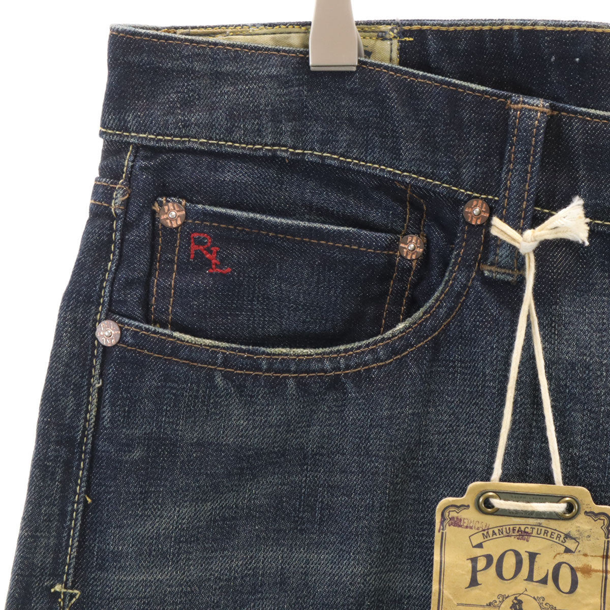 POLO RALPH LAUREN ポロラルフローレン 650 ストレートデニムパンツ W36 インディゴ ジーンズ ビッグサイズ メンズ