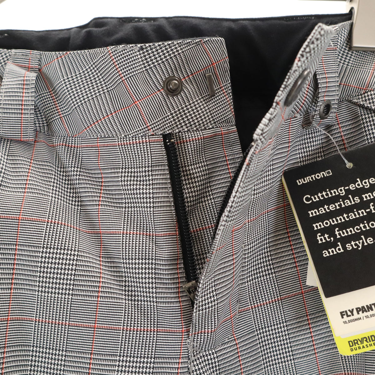 未使用 BURTON バートン グレンチェック スノーボード カーゴパンツ M グレー系 中綿 メンズ