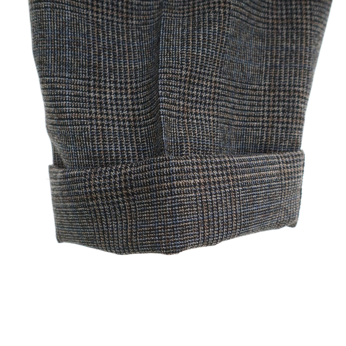 PT01 ピーティーゼロウーノ ウール100％ グレンチェック ツータック スラックスパンツ 46 グレー系 メンズ