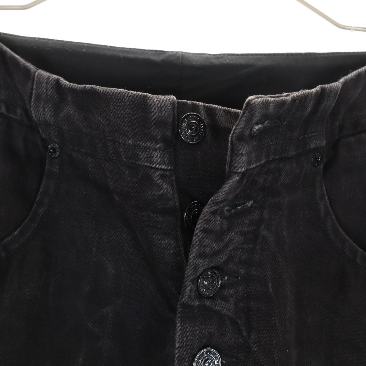 MM6 Maison Margiela エムエムシックス メゾンマルジェラ イタリア製 ハイウエスト デニムパンツ 36 ブラック ボタンフライ レディース