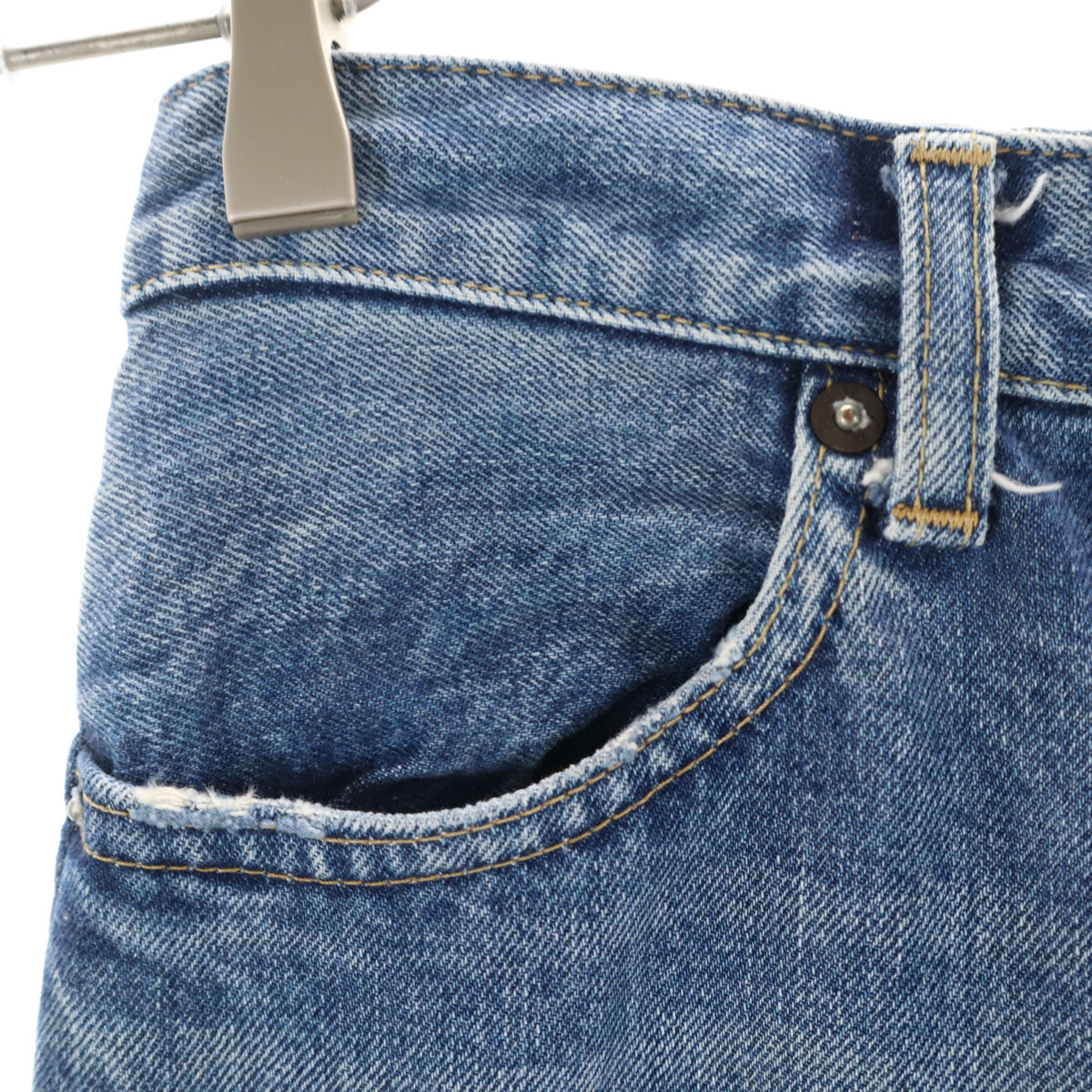 R.H. ViNTAGE アールエイチヴィンテージ 日本製 カットオフ加工 テーパードデニムパンツ W23 ウォッシュブルー ジーンズ ロンハーマン レディース