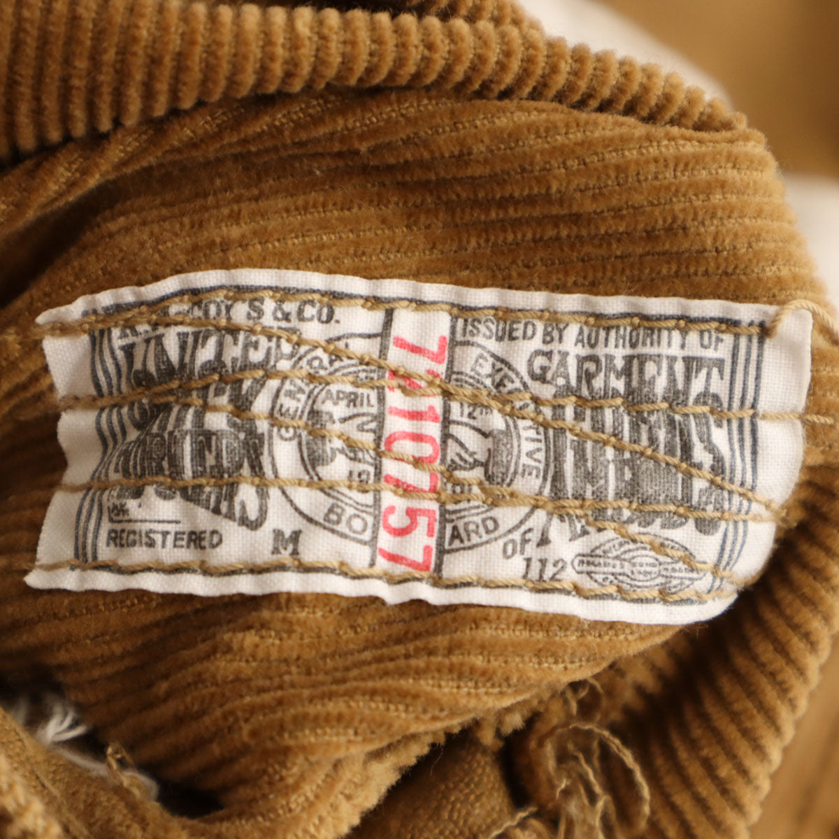 REAL McCOY リアルマッコイ 600R-415Z コーデュロイパンツ W31 キャメル メンズ