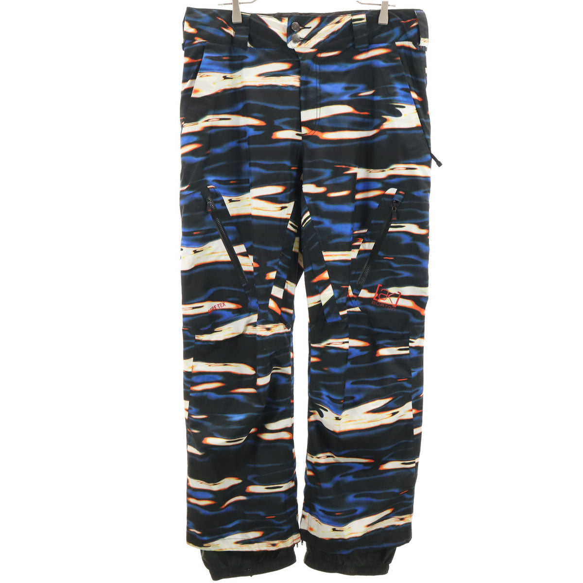 BURTON バートン 総柄 スノーボード パンツ M ブルー系 GORE-TEX スノーウェア メンズ