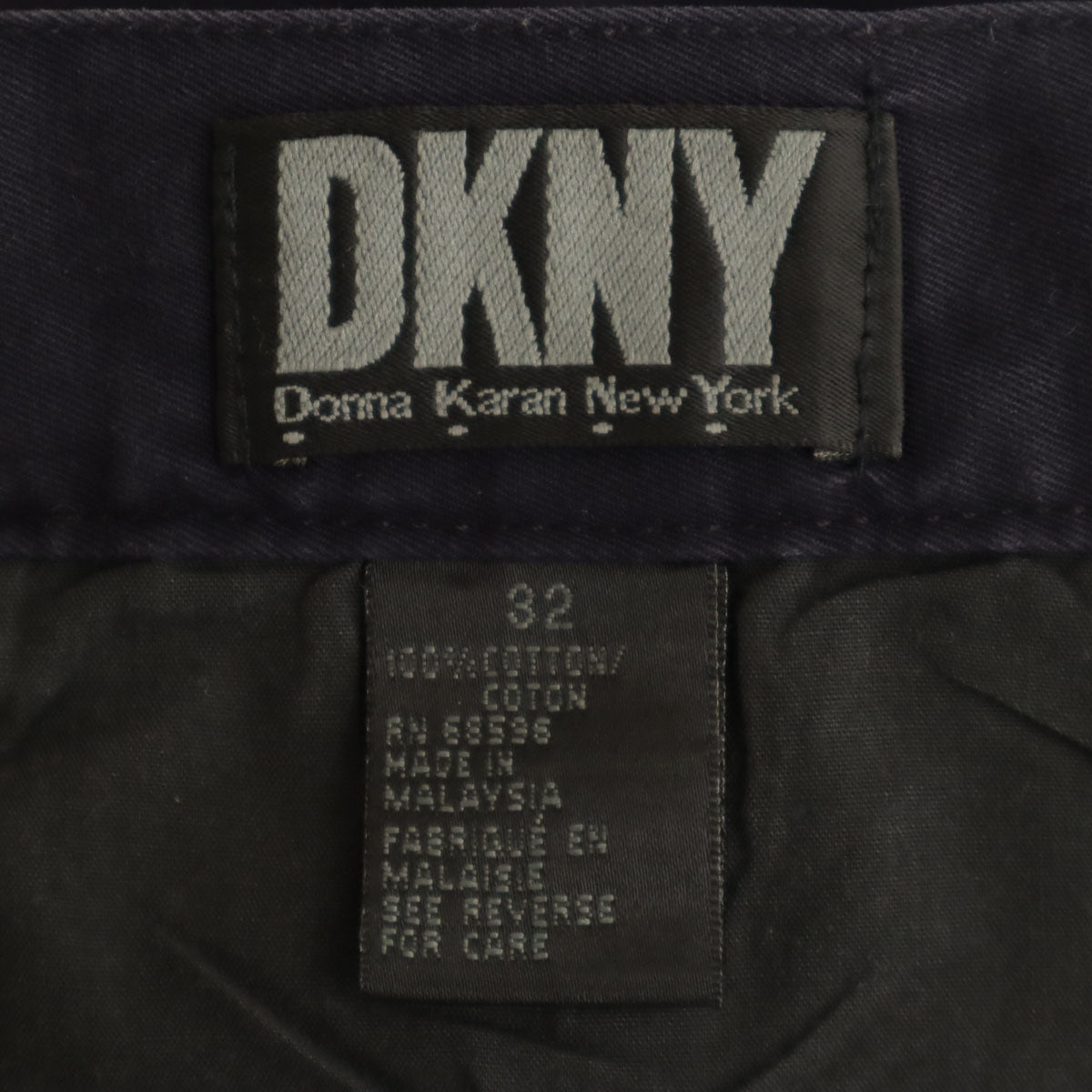 DKNY DONNA KARAN NEW YORK ダナキャランニューヨーク チノパンツ W32 ネイビー メンズ