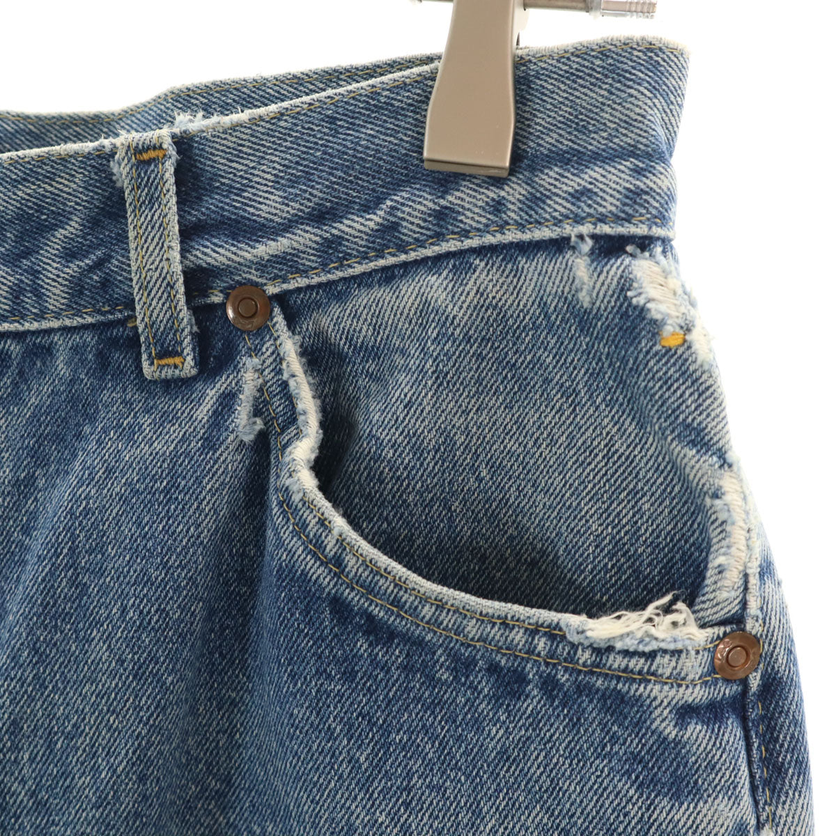 Lee リー 90s USA製 オールド テーパードデニムパンツ 15 M ブルー ジーンズ レディース