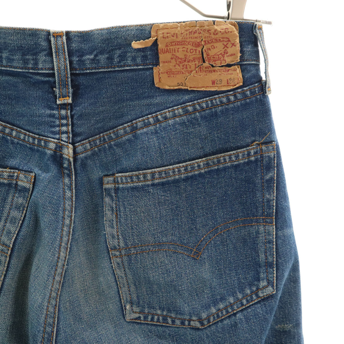 Levi's リーバイス 90s 501 USA製 バレンシア工場 555 オールド デニムパンツ W29 ウォッシュブルー ジーンズ セルビッチ メンズ