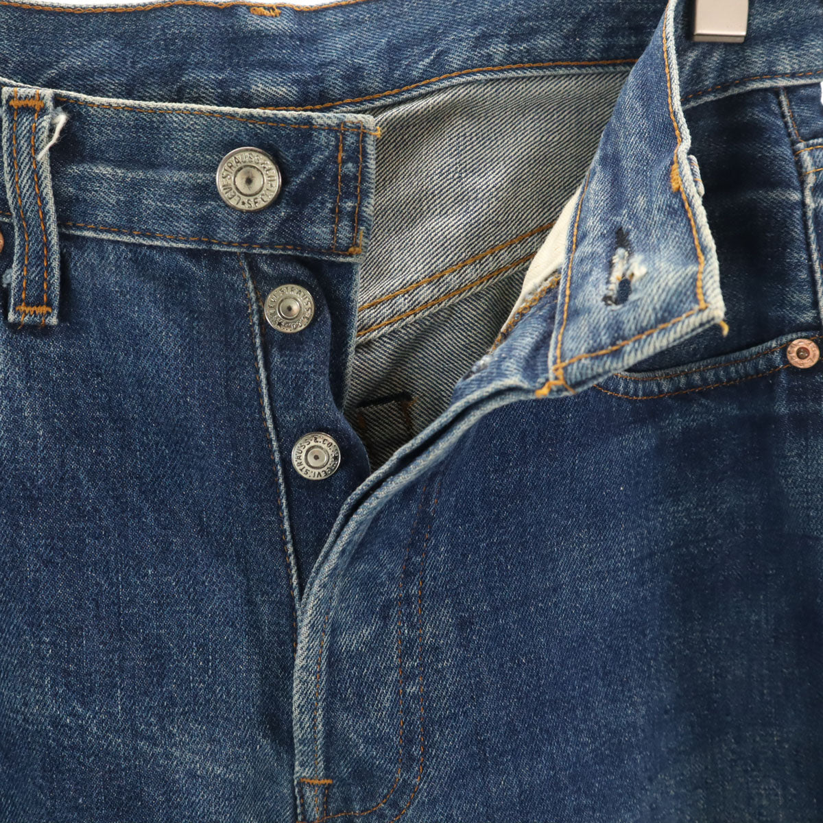 Levi's リーバイス 90s 501 USA製 バレンシア工場 555 オールド デニムパンツ W29 ウォッシュブルー ジーンズ セルビッチ メンズ