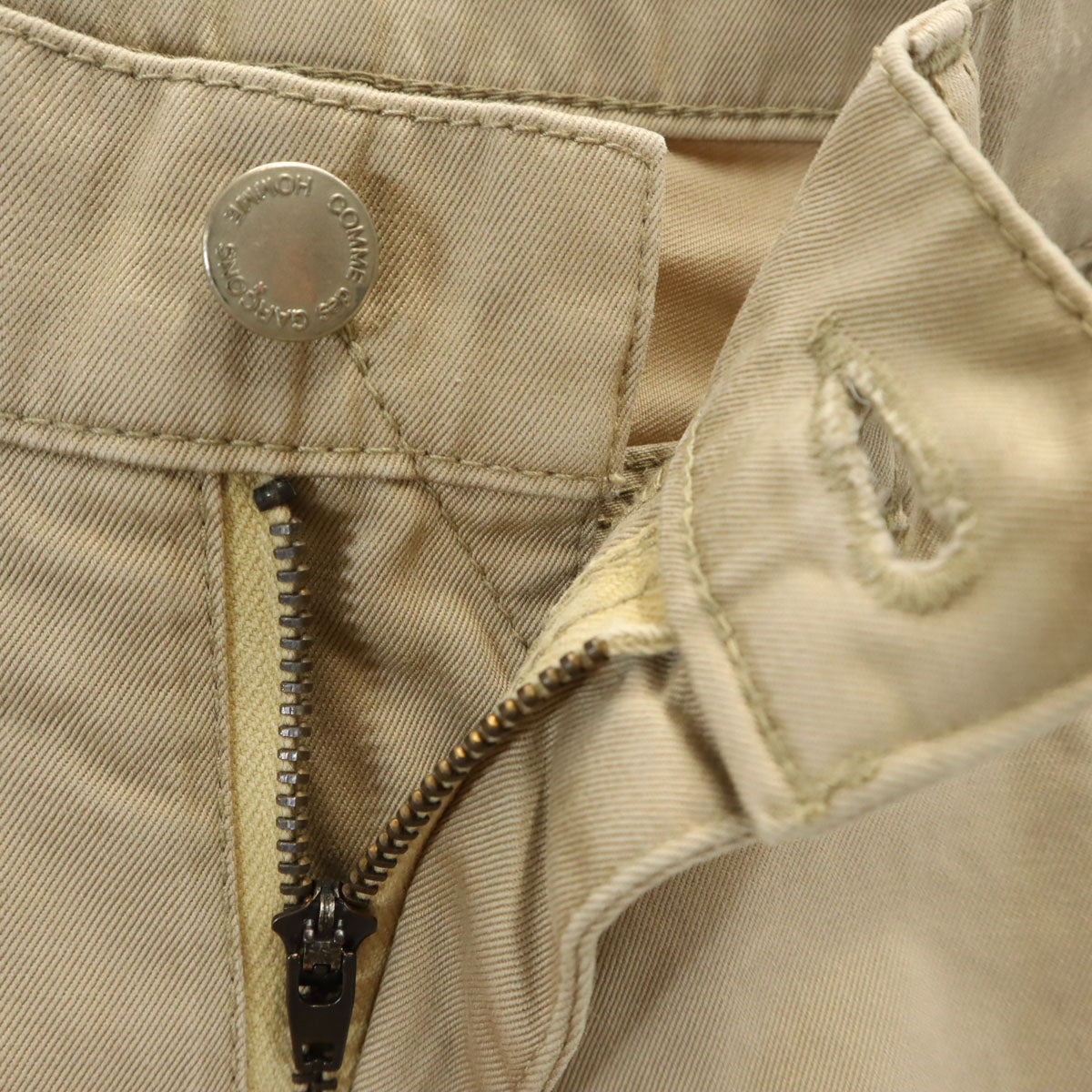 COMME des GARCONS HOMME コムデギャルソンオム 00s 2008年 日本製 ペインターパンツ SS ベージュ メンズ