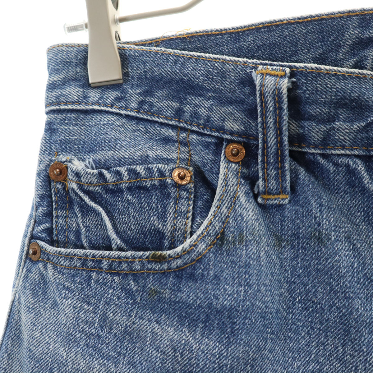 Levi's リーバイス 70s 赤耳 66前期 スモールe ヴィンテージ ボタン裏6 デニムパンツ w29 ブルー系 ジーンズ レディース