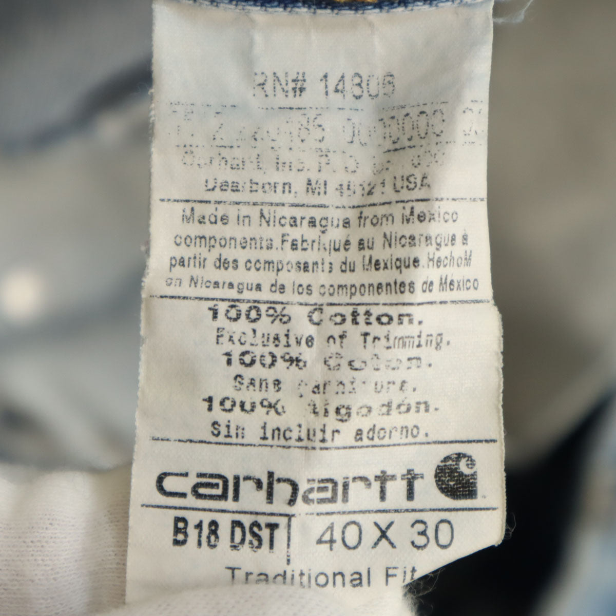 Carhartt カーハート デニムパンツ w40 ブルー系 ジーンズ メンズ