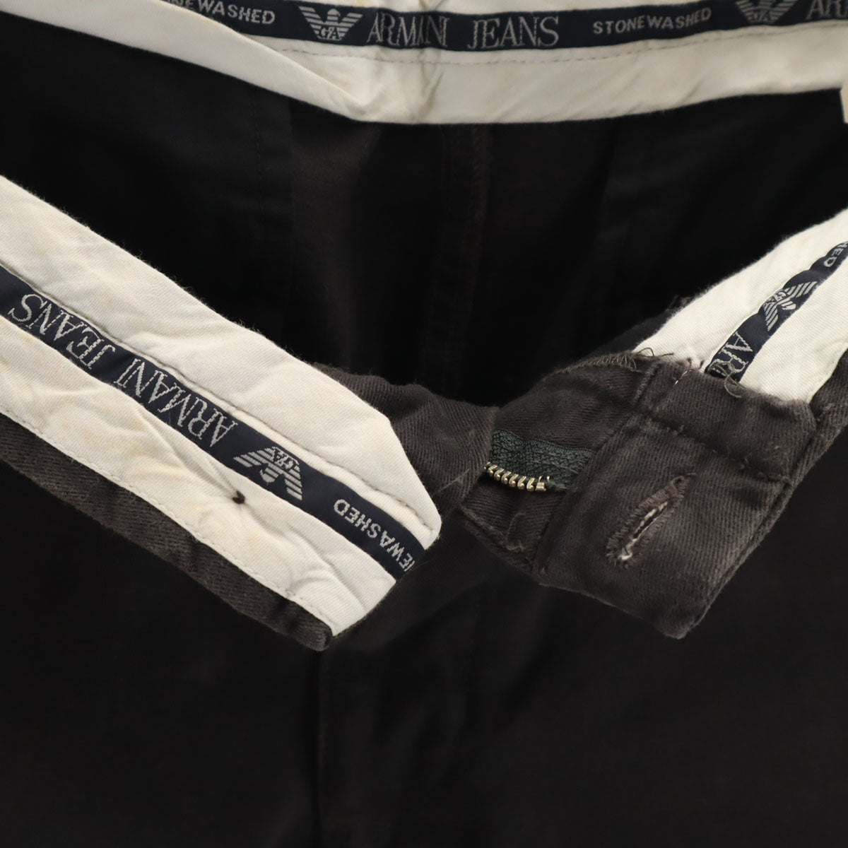 ARMANI JEANS アルマーニジーンズ 90s イタリア製 オールド ロングパンツ 48 ブラック系 メンズ