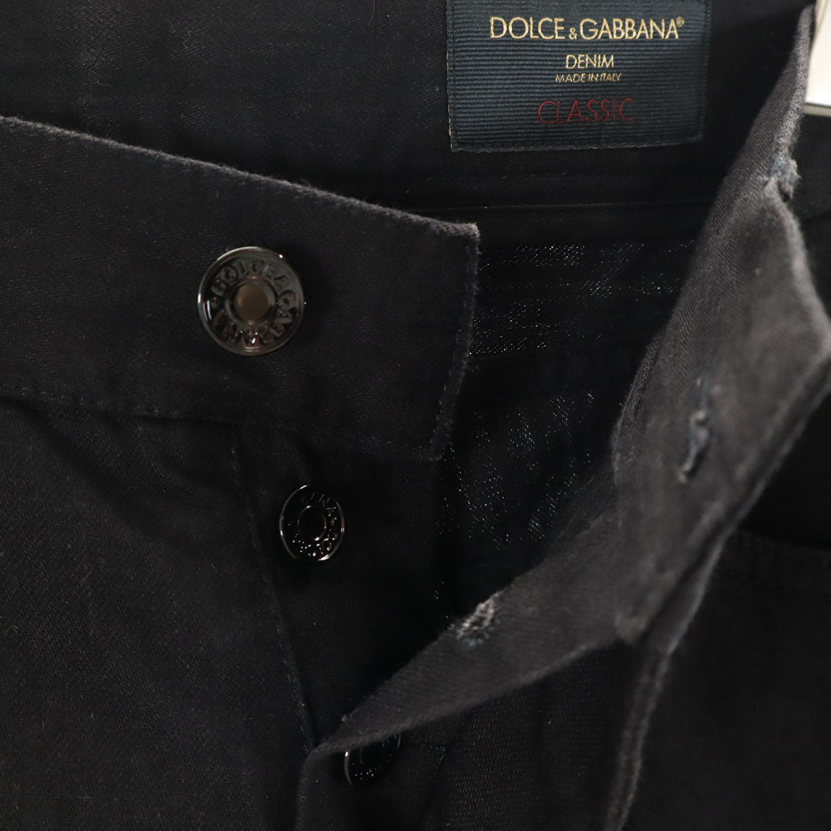 DOLCE&GABBANA DENIM ドルチェアンドガッバーナ デニム イタリア製 ロングパンツ 44 ブラック メンズ