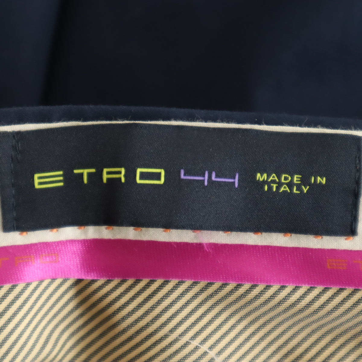 ETRO エトロ イタリア製 スラックスパンツ 44 ネイビー メンズ