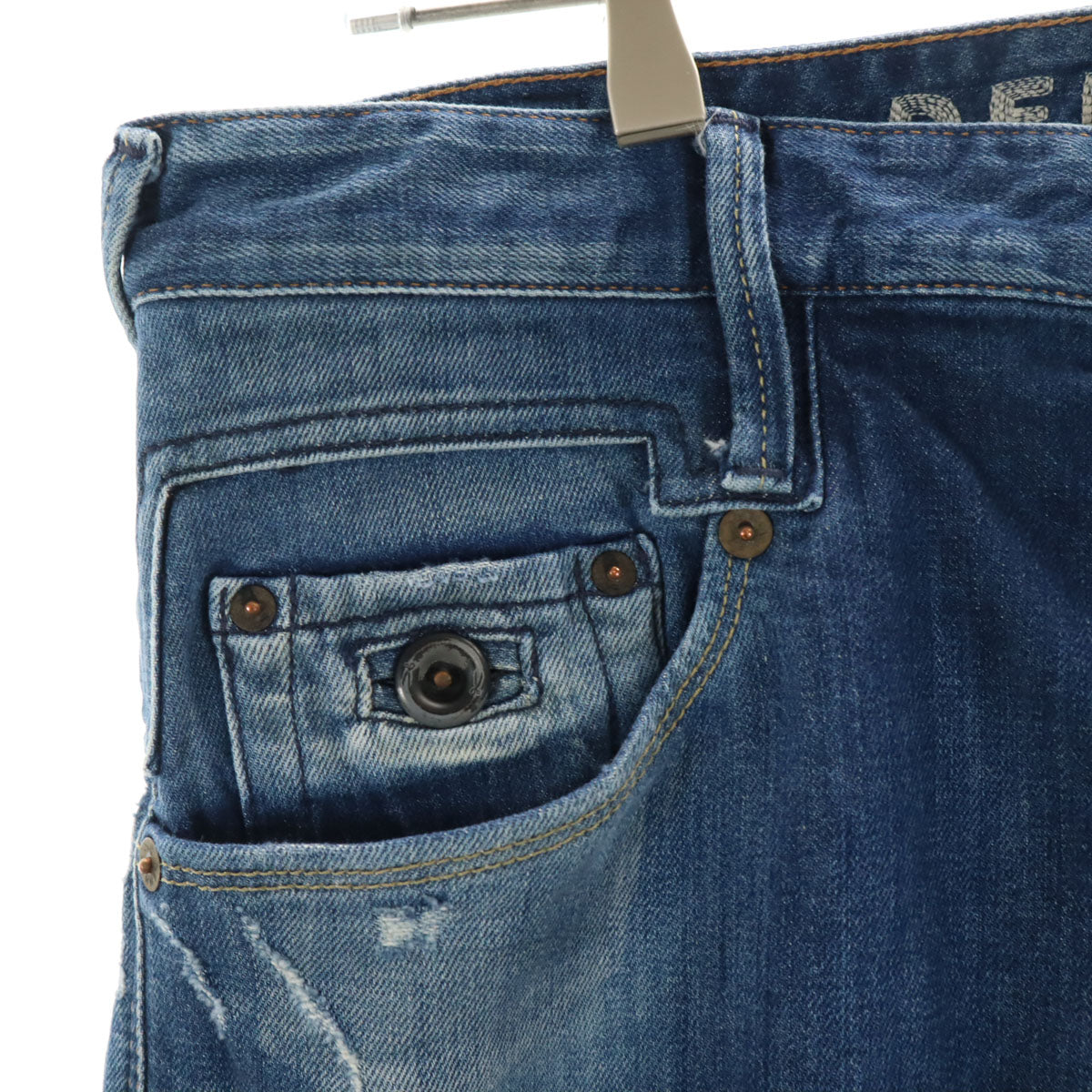 DENHAM デンハム SKIN スリムデニムパンツ W30 ウォッシュブルー ジーンズ メンズ