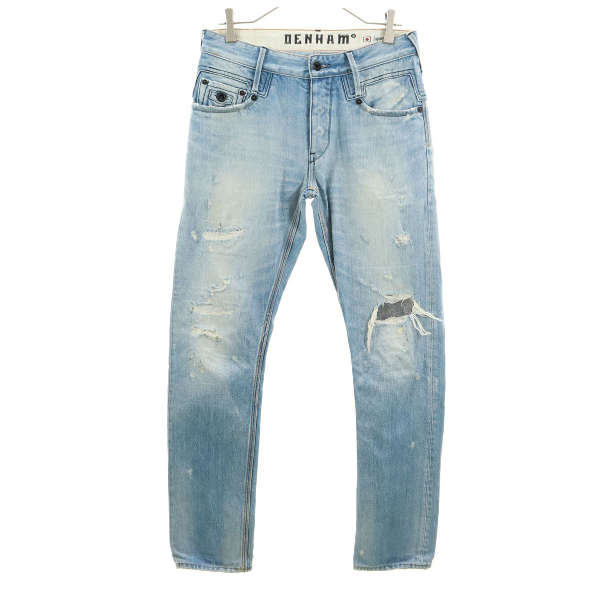 DENHAM デンハム ヴィンテージ加工 スリムデニムパンツ W29 ブルー ジーンズ メンズ