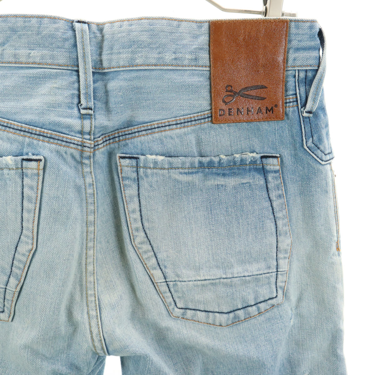 DENHAM デンハム ヴィンテージ加工 スリムデニムパンツ W29 ブルー ジーンズ メンズ