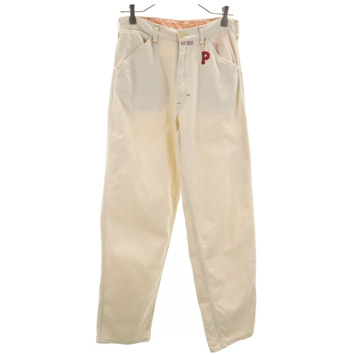 PINK HOUSE ピンクハウス 日本製 ペインターパンツ M アイボリー レディース