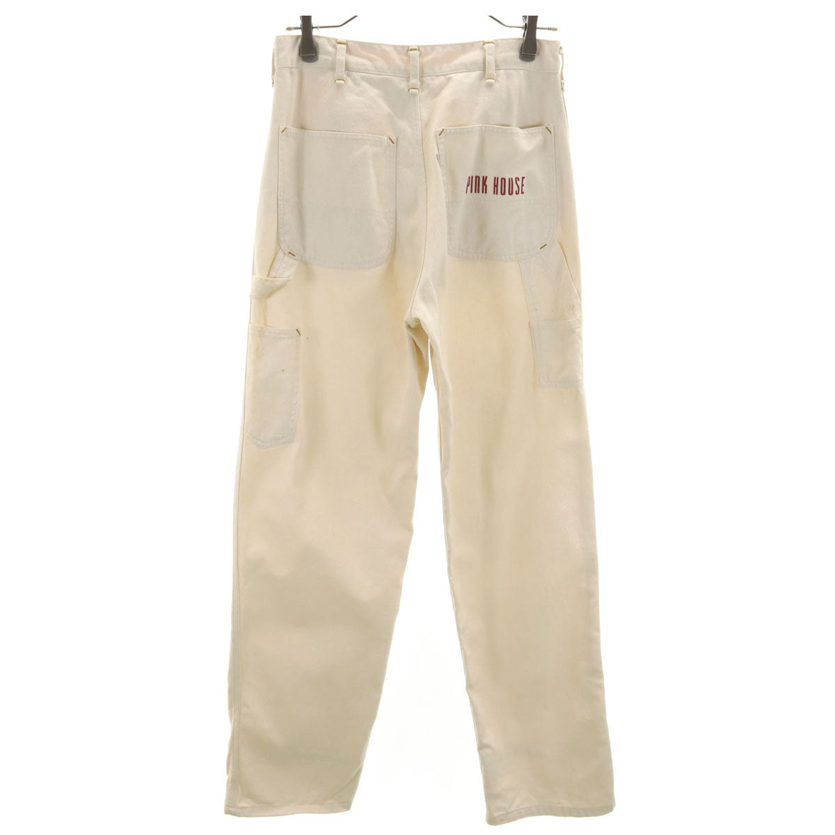 PINK HOUSE ピンクハウス 日本製 ペインターパンツ M アイボリー レディース