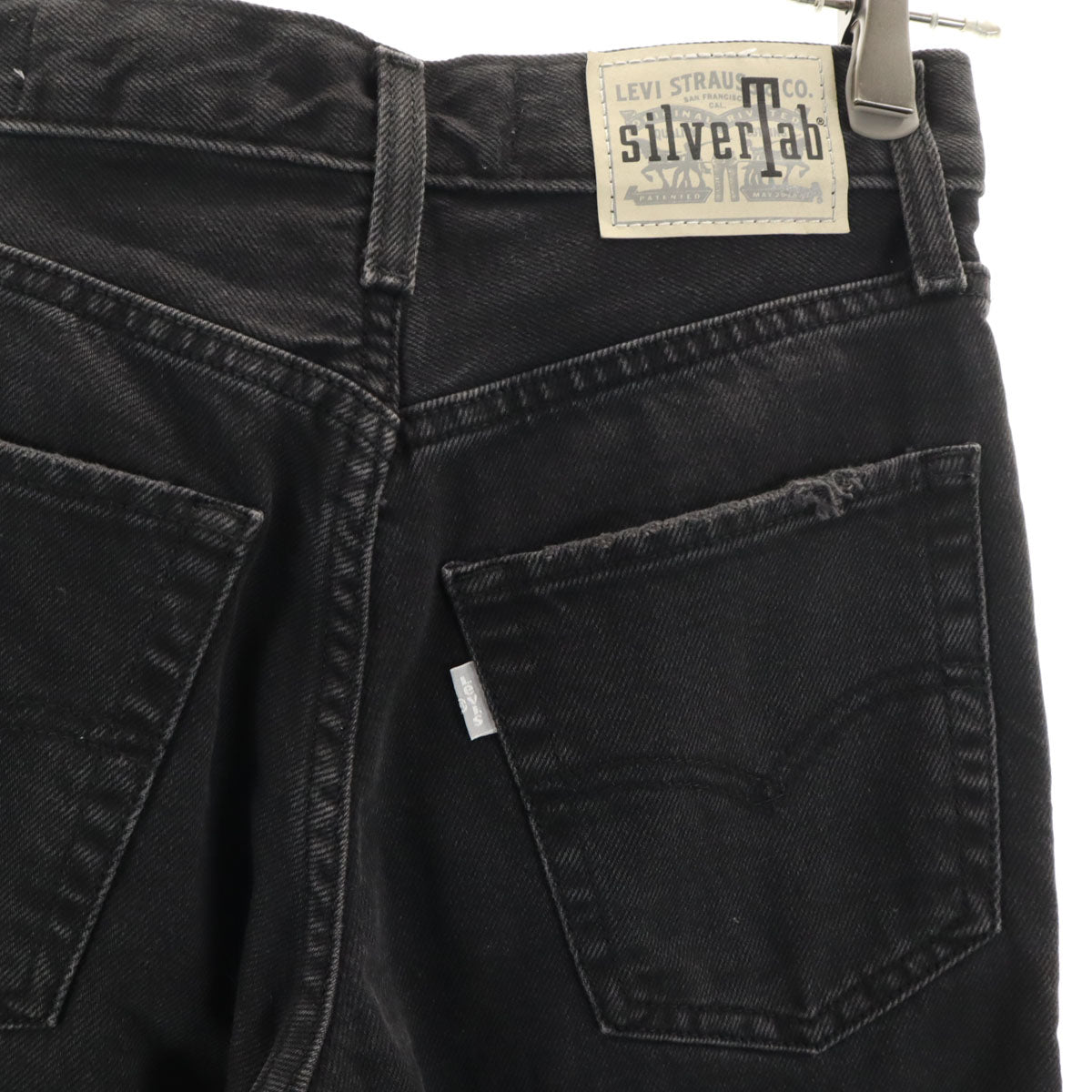 Levis Silver リーバイス シルバータブ デニムパンツ W23 ブラック系 ジーンズ レディース