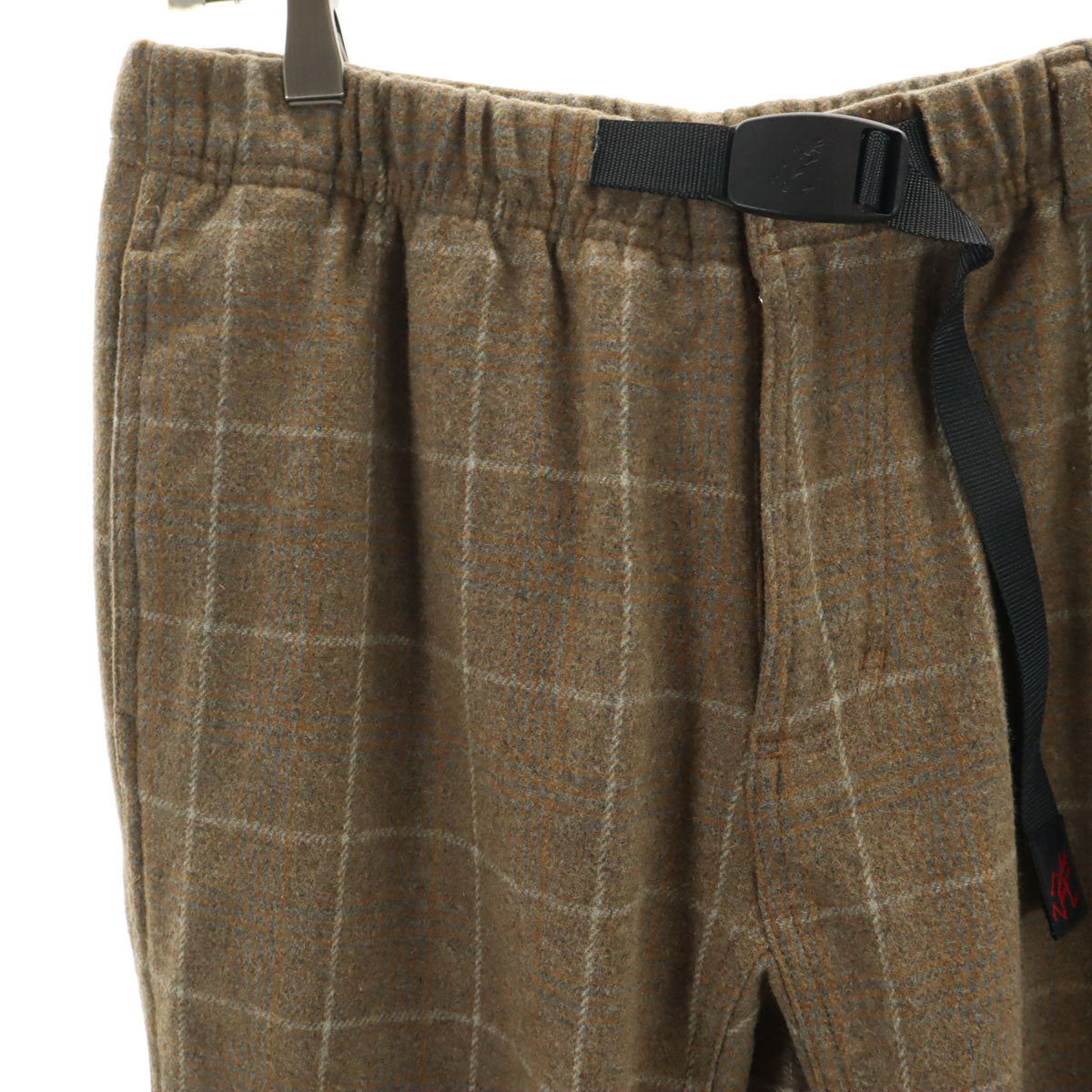 Gramicci グラミチ ウールブレンド チェック柄 アウトドアパンツ M グレー クライミング メンズ
