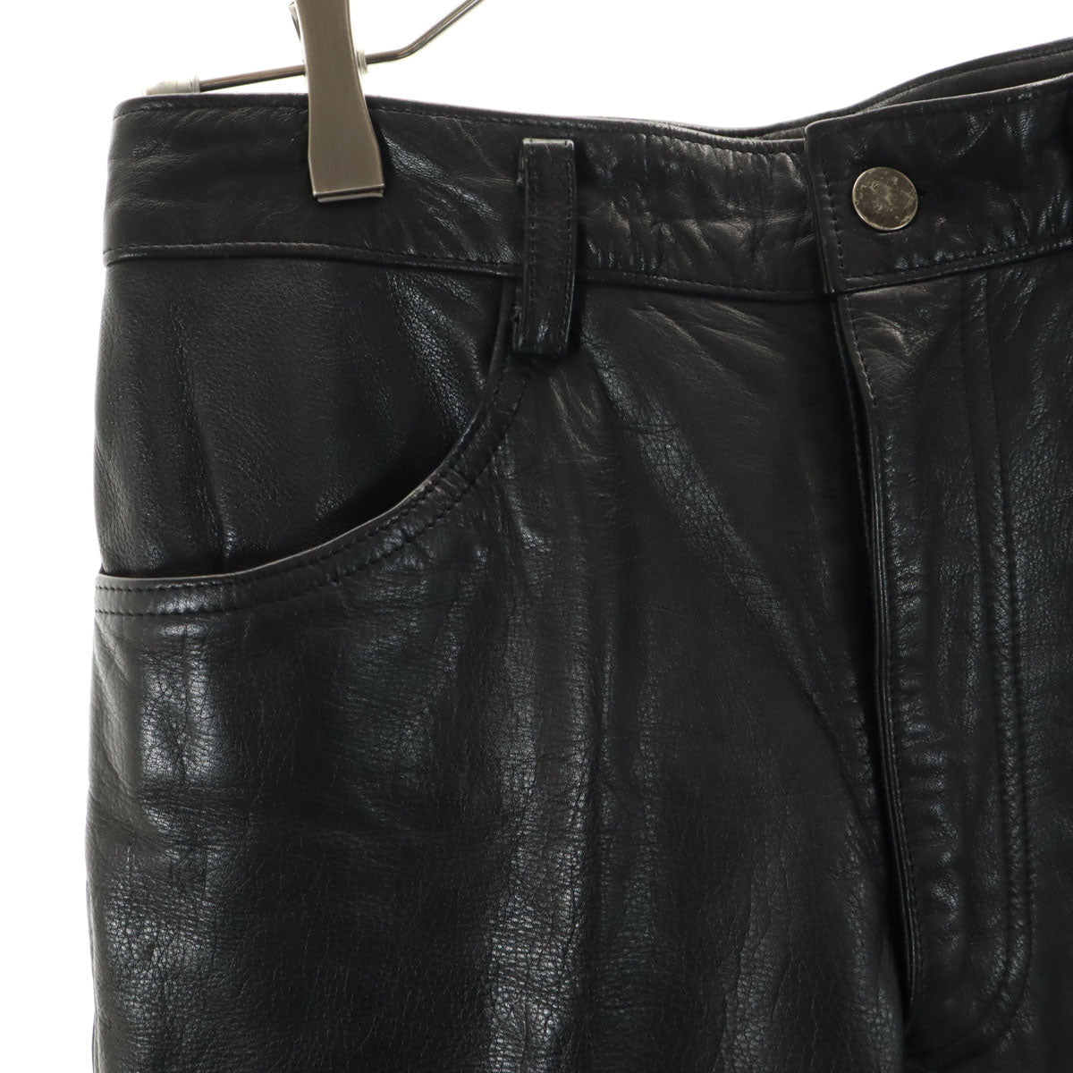 Christian Dior クリスチャンディオール 90s オールド レザーパンツ 76 ブラック メンズ