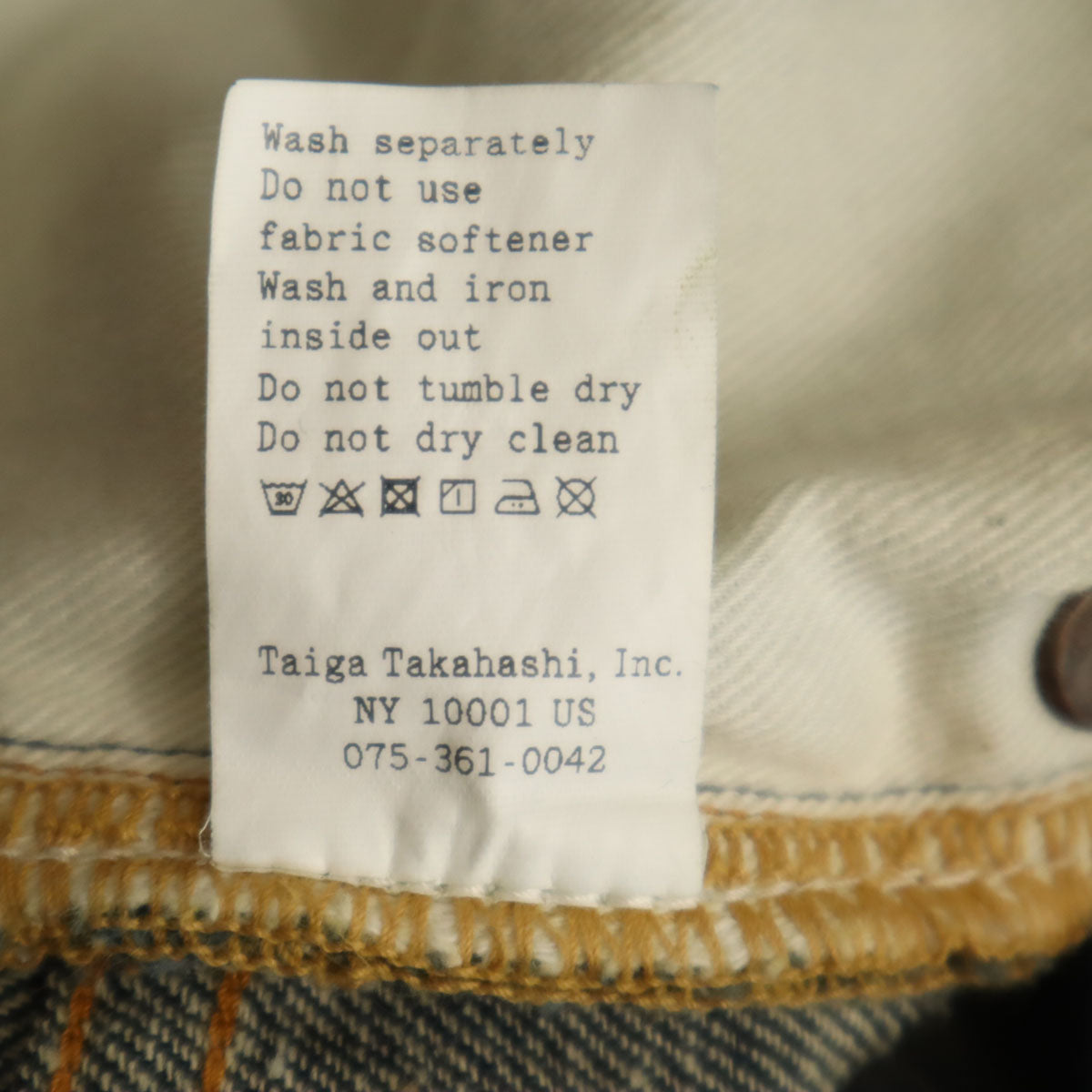 T.T タイガタカハシ 日本製 デニムトラウザーズ パンツ W36 ネイビー ジーンズ メンズ