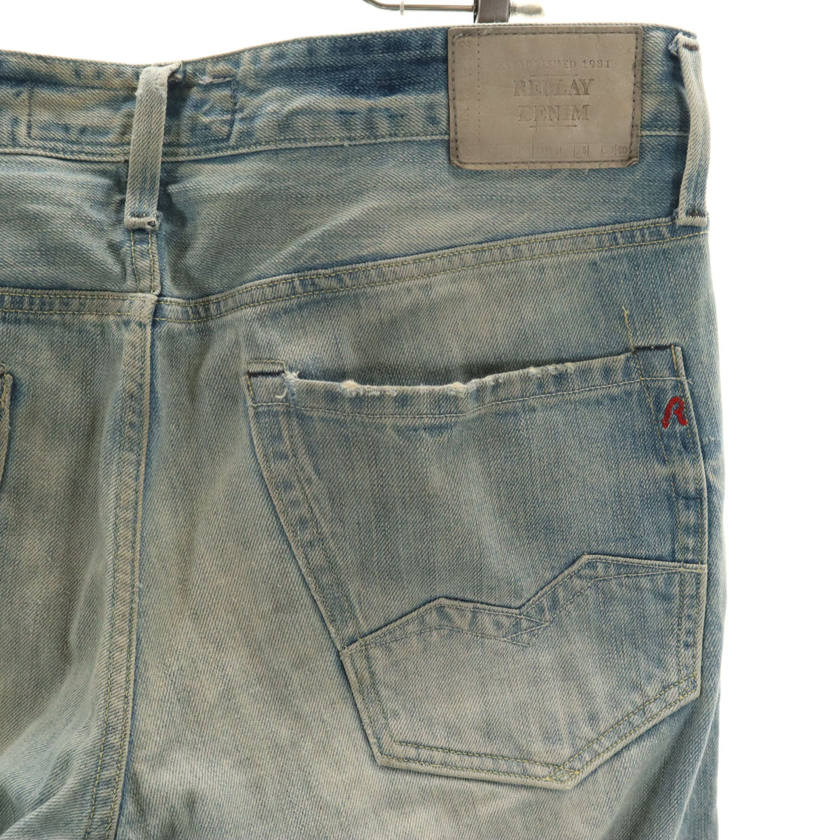 REPLAY リプレイ ストレートデニムパンツ W34 ジーンズ ボタンフライ メンズ